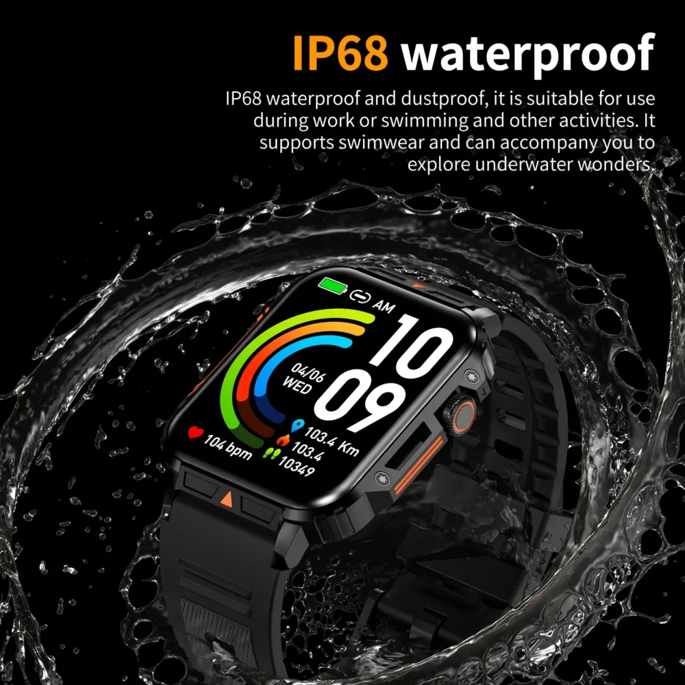 Military Men Smart Watch Health Monitor Bluetooth Call Smartwatch Fitness IP68 Waterproof Sports Watches for Women Android 2024 - Imagen 3